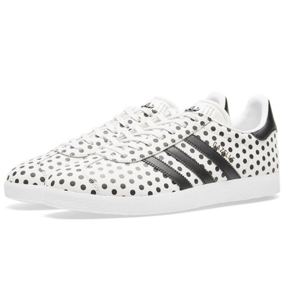 adidas Shoes - ADIDAS Black & White Polka Dot Gazelle Sneakers 7